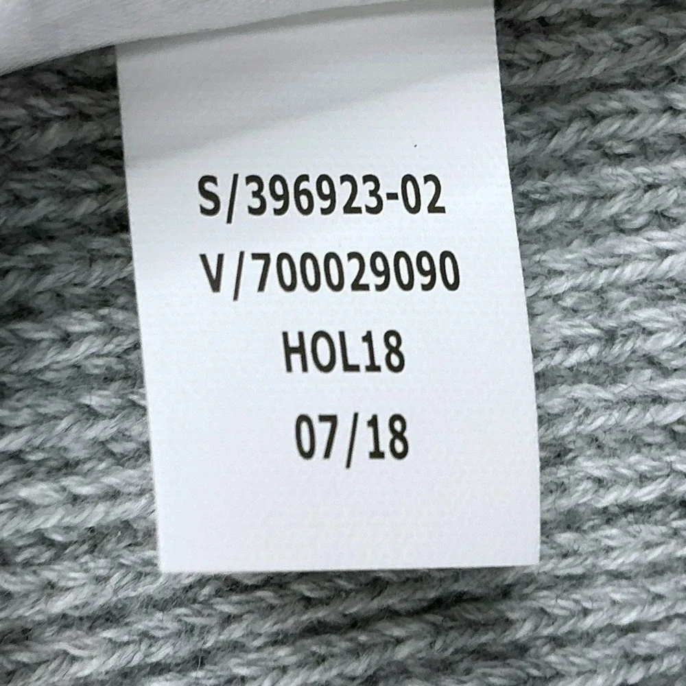 Banana Republic Sweater Men Large Gray Shawl Collar Pullover Long Sleeve NWT